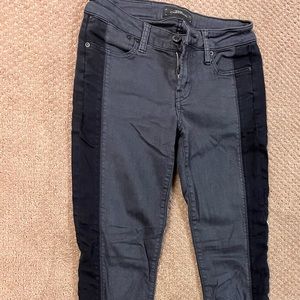 Aritzia The Castings Womens Mid Rise Skinny Jeans Colorblock Stretch USA 25